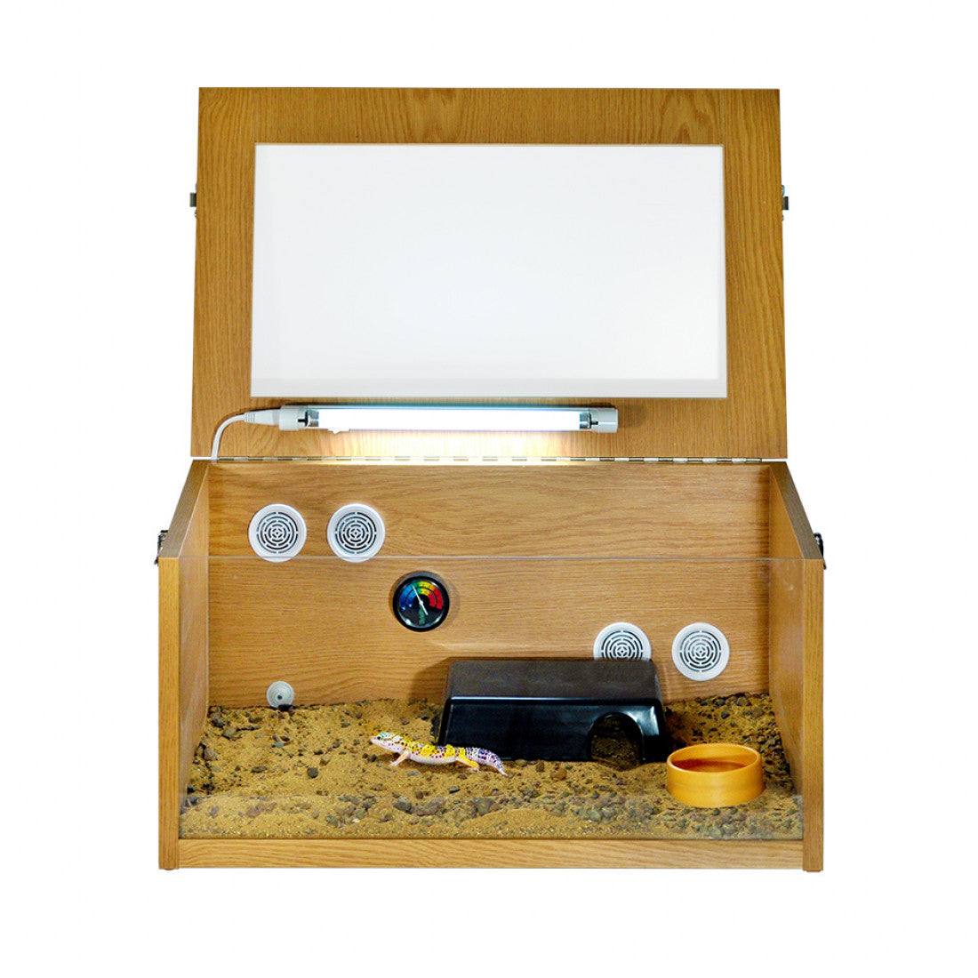 HabiStat Leopard Gecko Complete Starter Kit Wood Terrainium