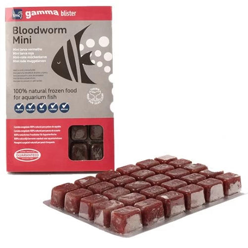 TMC Frozen Fish Food Gamma Blister Mini Bloodworm 95g (Case of 10)