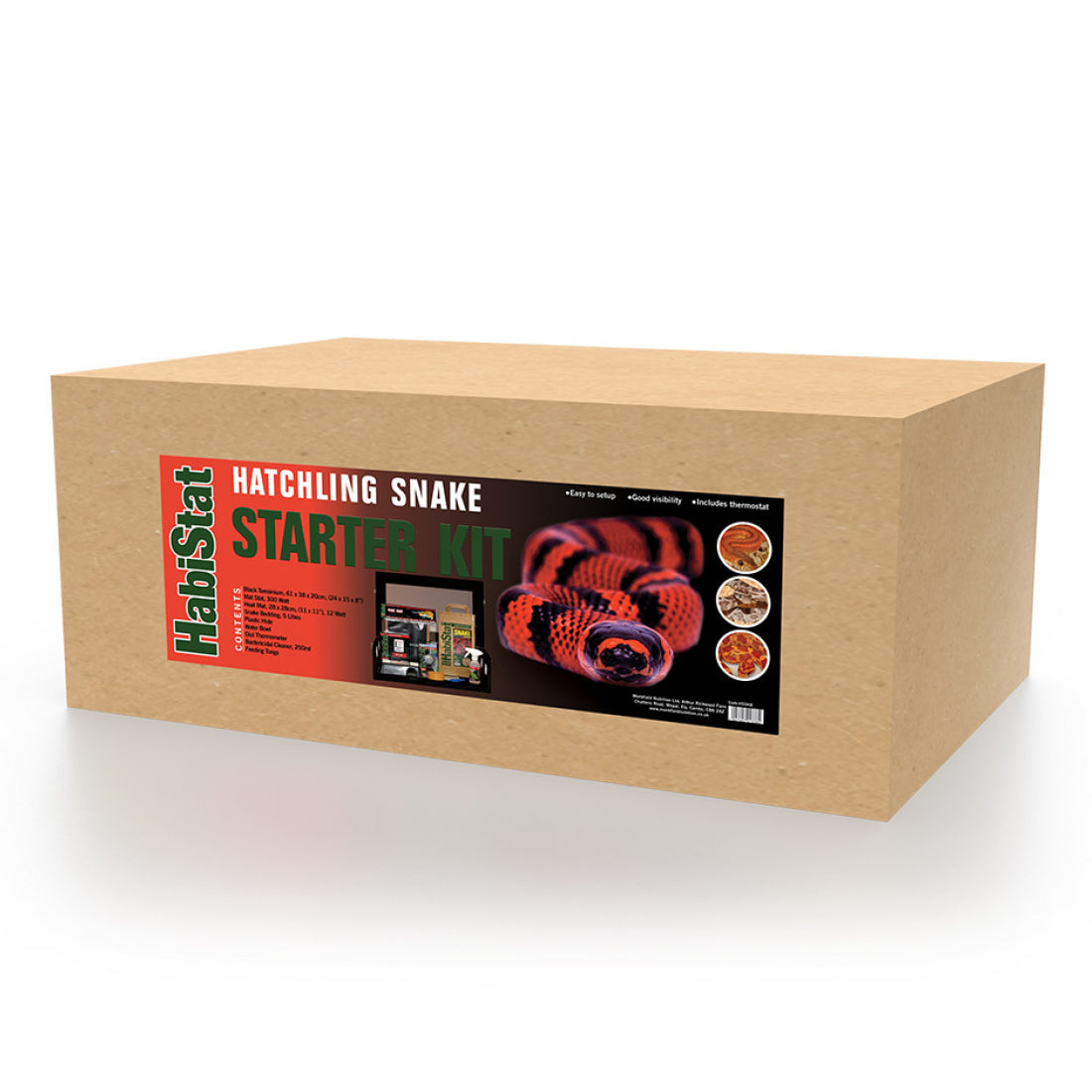 HabiStat Hatchling Snake Complete Starter Kit Black Terrainium