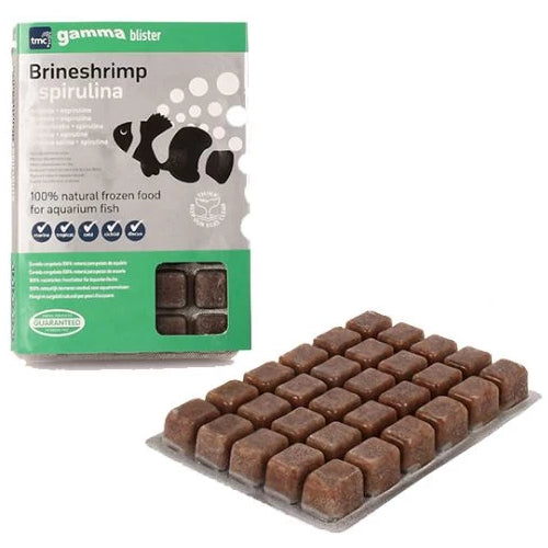 TMC Frozen Fish Food Gamma Blister Brineshrimp & Spirulina 95g (Case of 10)