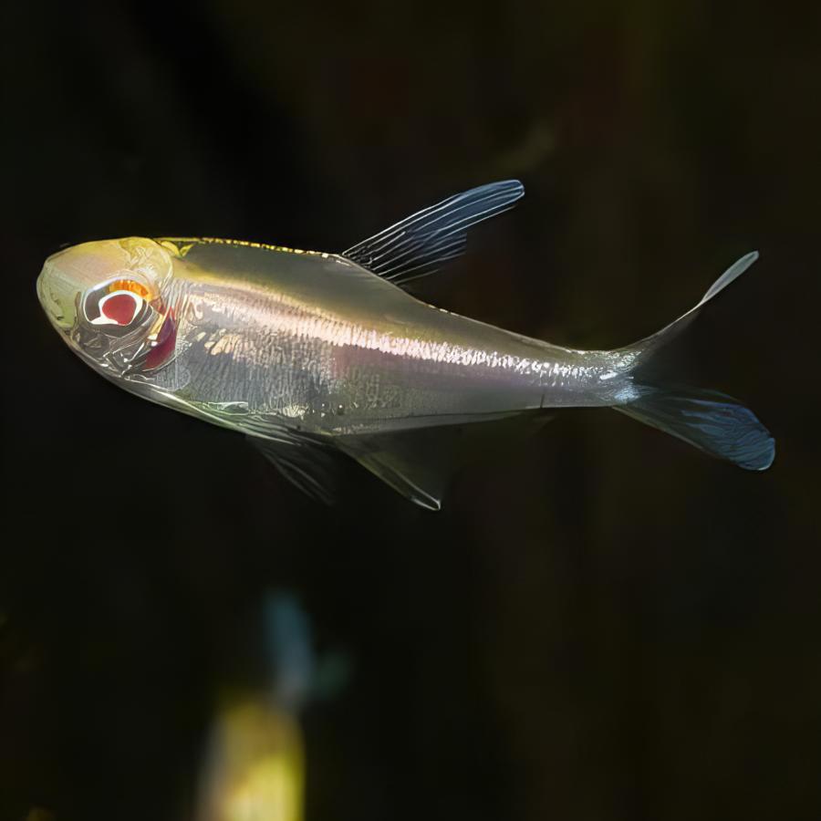 Albino Black Neon Tetra Hyphessobrycon Herbertaxelrodi 2cm - Real Aquatics