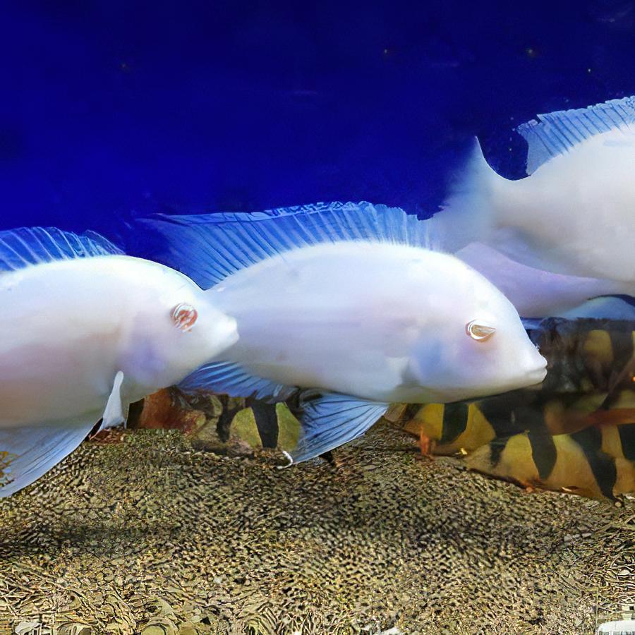Haplochromis Albino Moorii Blue Dolphin Malawi African Cichlid