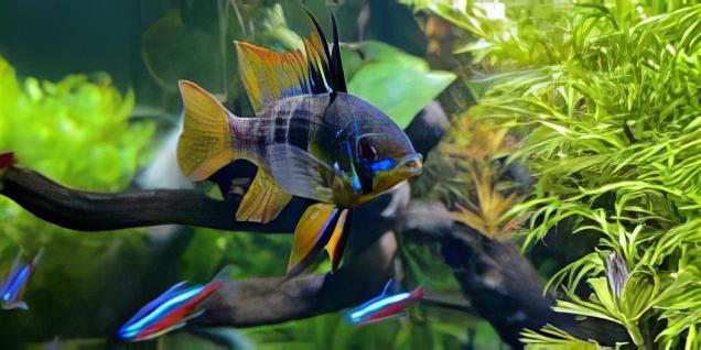Black Ram Mikrogeophagus Ramirezi 3cm - Real Aquatics