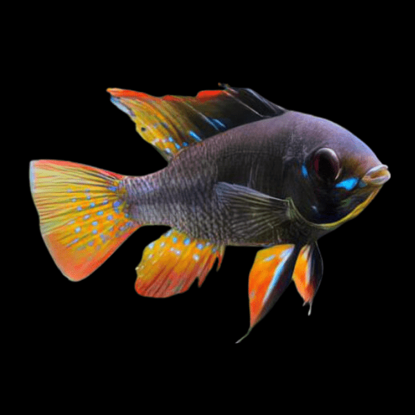 Black Electric Blue Ram 3cm - Real Aquatics