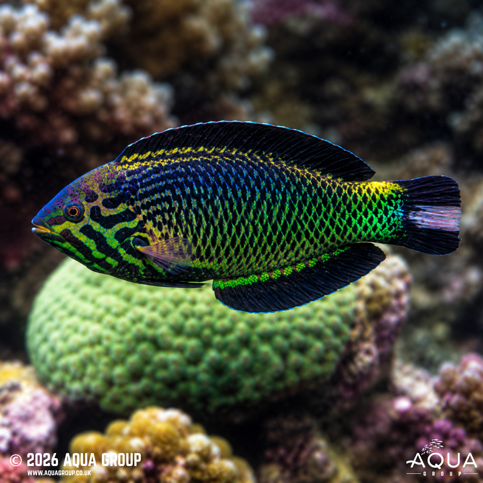Black Leopard Wrasse (Macropharyngodon negrosensis)