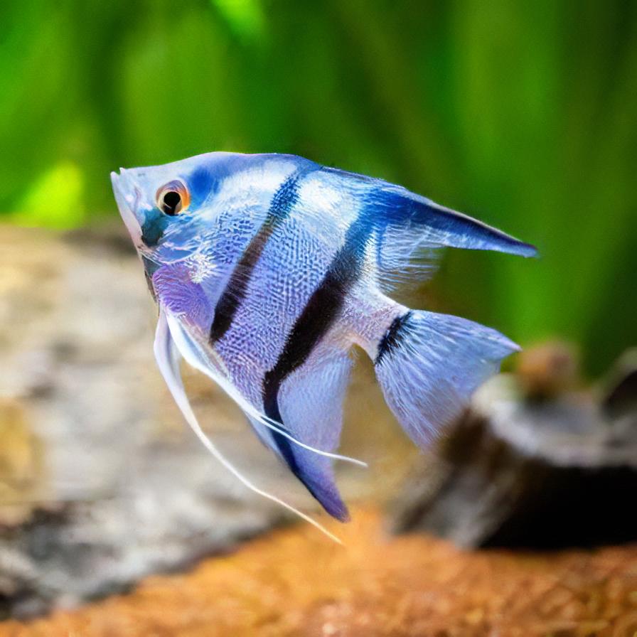 Blue Angelfish Pterophyllum Scalare