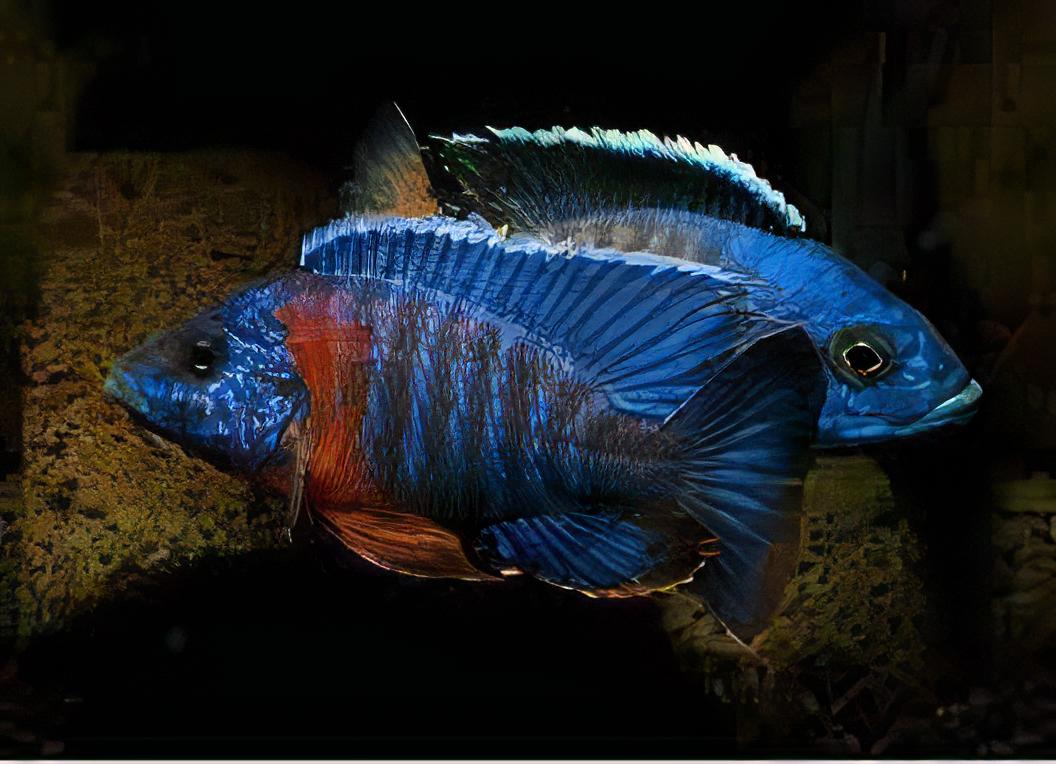 Aulonocara Blue Red Sided Peacock Malawi African Cichlid