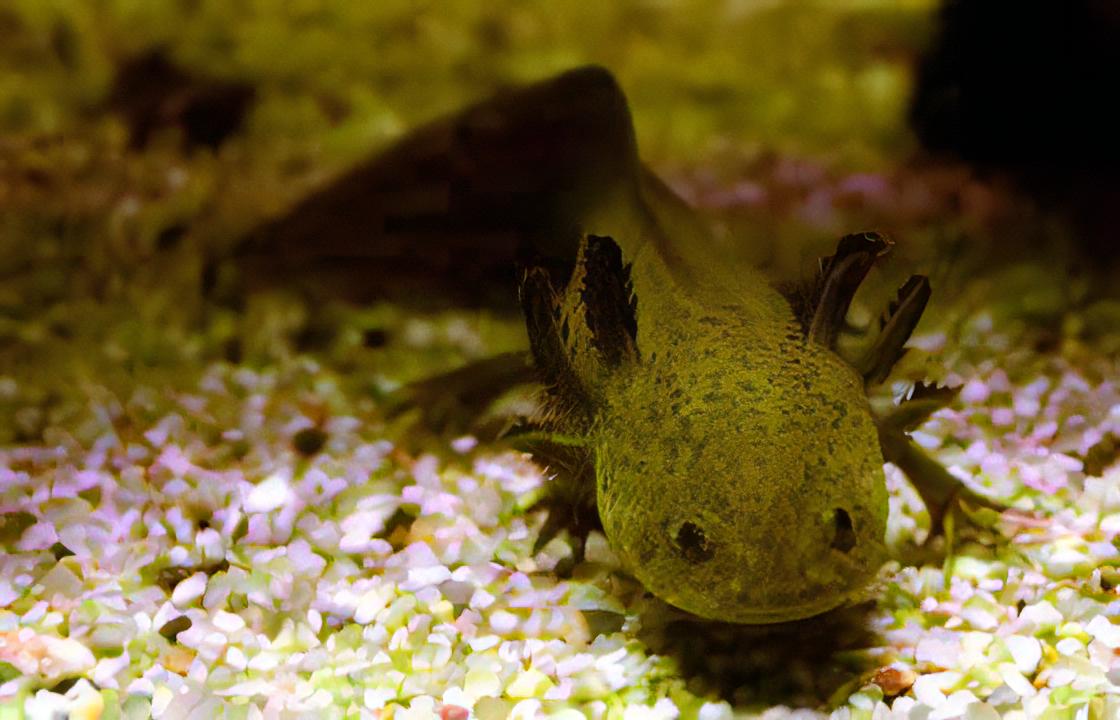 Brown Black Eye Axolotl Ambystoma Mexicanum
