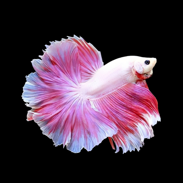 Dragon Scale Half Moon Betta Male Pink Base 3cm - Real Aquatics