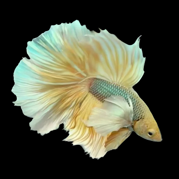 Dumbo Betta Male Yellow Base 3cm - Real Aquatics