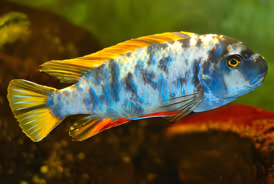 Labidochromis Fuelleborni Orange Blotch Malawi African Cichlid Small 2 Inches - Real Aquatics
