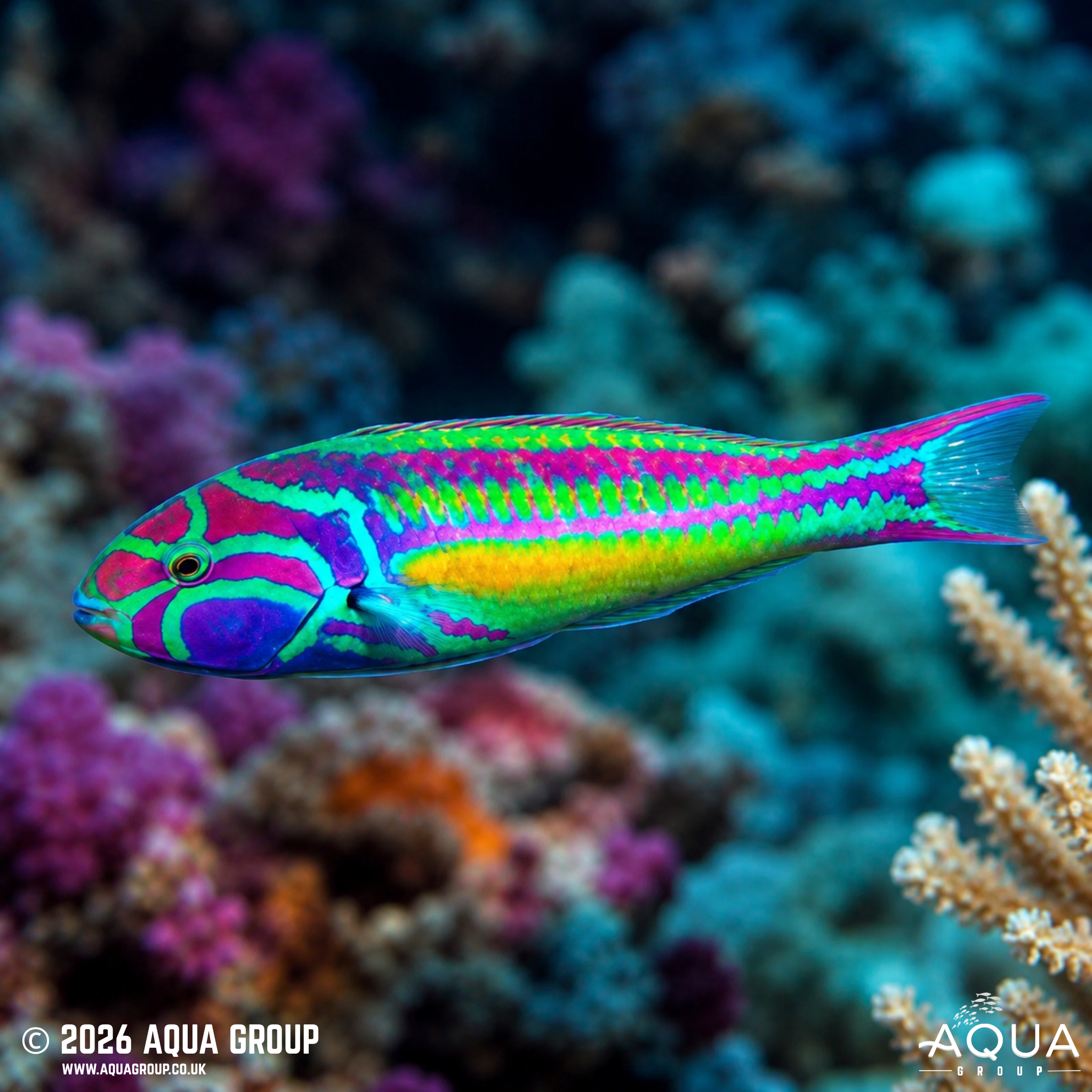 Glorious Wrasse (Thalassoma quinquevittatum)