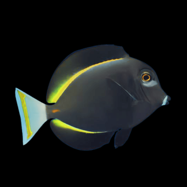 Gold Rim Tang Acanthurus Nigricans - Real Aquatics