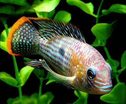 Green Terror Cichlid Andinoacara Rivulatus