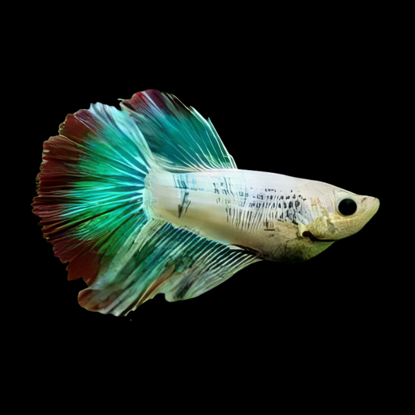 Half Moon Betta Female Green Base 3cm - Real Aquatics