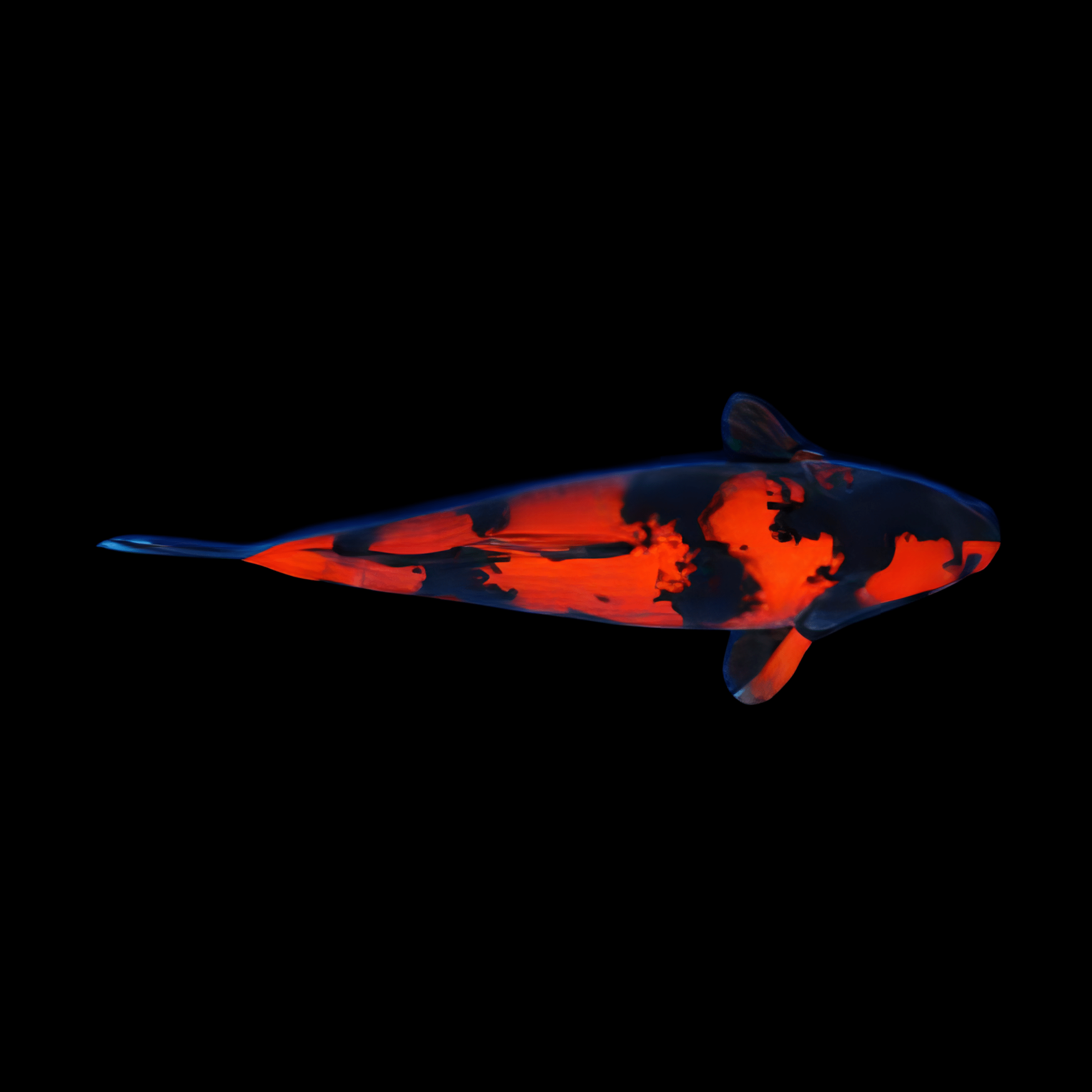 Hi Utsuri Japanese Koi Carp Cyprinus Carpio