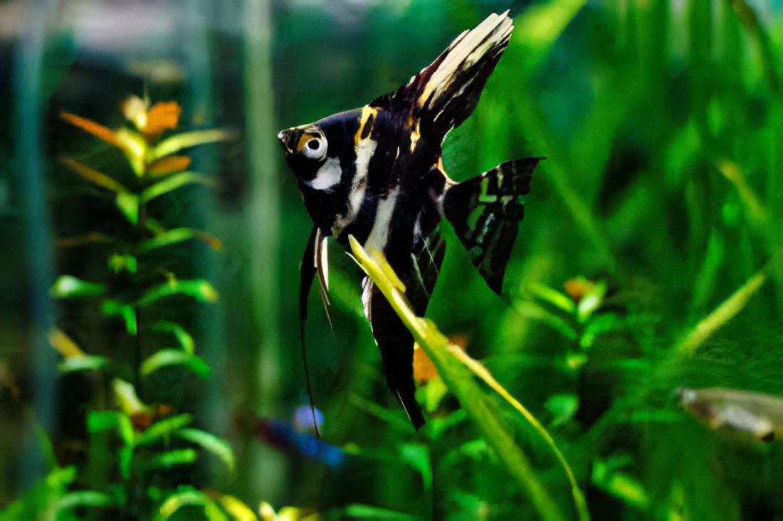 Marbled Angelfish Pterophyllum Scalare - Real Aquatics