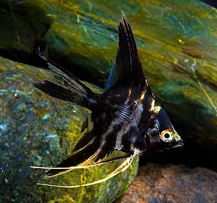 Marbled Angelfish Pterophyllum Scalare - Real Aquatics