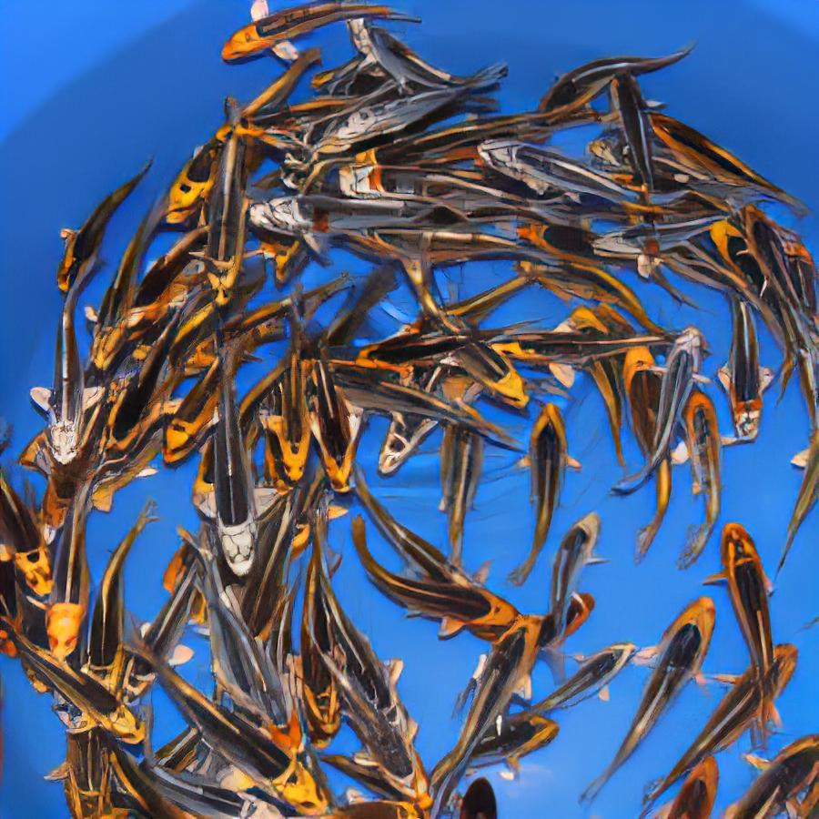 10 x Metallic Koi Carp Cyprinus Carpio