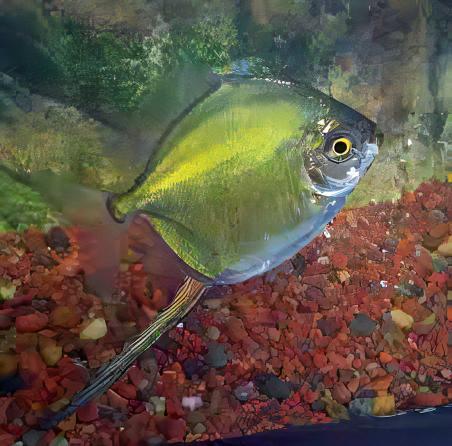 Neon Green Silver Dollar Myleus Ternetzi 5cm - Real Aquatics