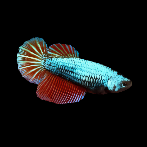 Premium Betta Female Dragon Turquoise Based 3cm - Real Aquatics