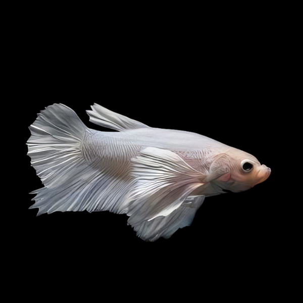 Premium Betta Female Elephant Ear White Based 3cm - Real Aquatics