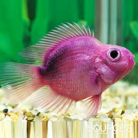 Purple Parrot Fish Hybrid Amphilophus citrinellus Vieja melanurus 5cm - Real Aquatics