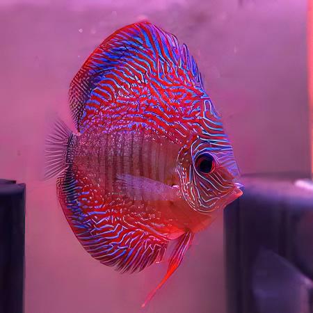 Red Snakeskin Discus - Real Aquatics