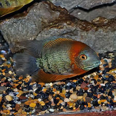 Red Neck Rotkeil Severum Heros Rotkeil 5cm. - Real Aquatics
