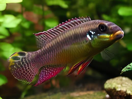 Striped Kribensis Cichlid Pelvicachromis Taeniatus 4cm - Real Aquatics