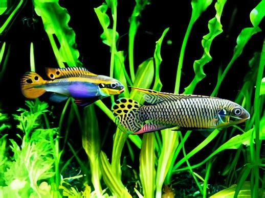 Striped Kribensis Cichlid Pelvicachromis Taeniatus 4cm - Real Aquatics