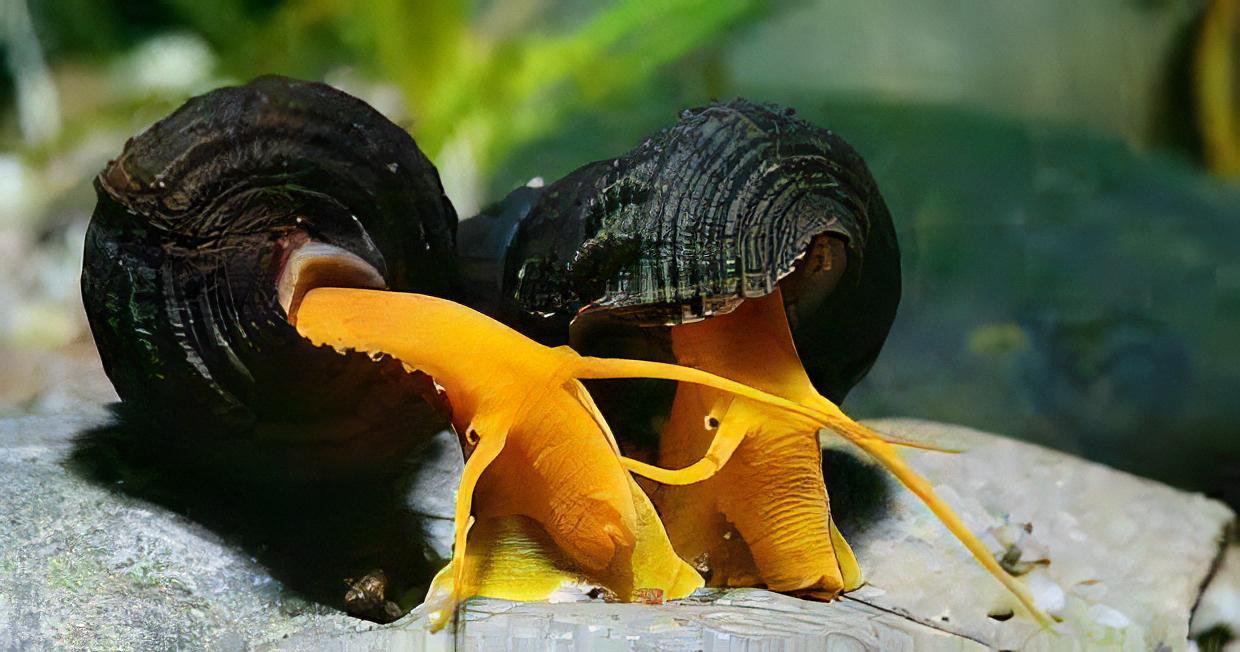 Giant Orange Sulawesi Snail Tylomelania 5cm - Real Aquatics
