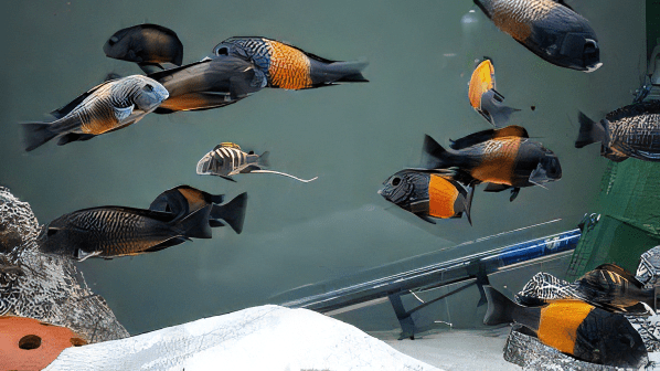 Tropheus Bemba Orange Flame Tanganyikan African Cichlids 4cm - Real Aquatics