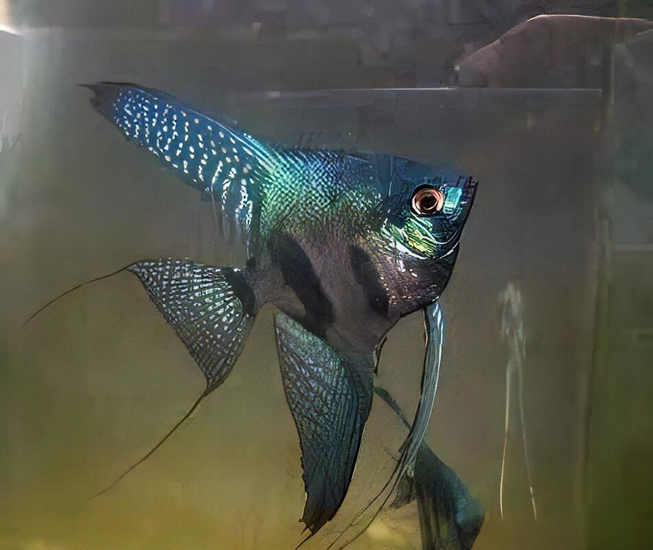 Pinoy Green Ghost Angelfish Pterophyllum Scalare 5cm - Real Aquatics