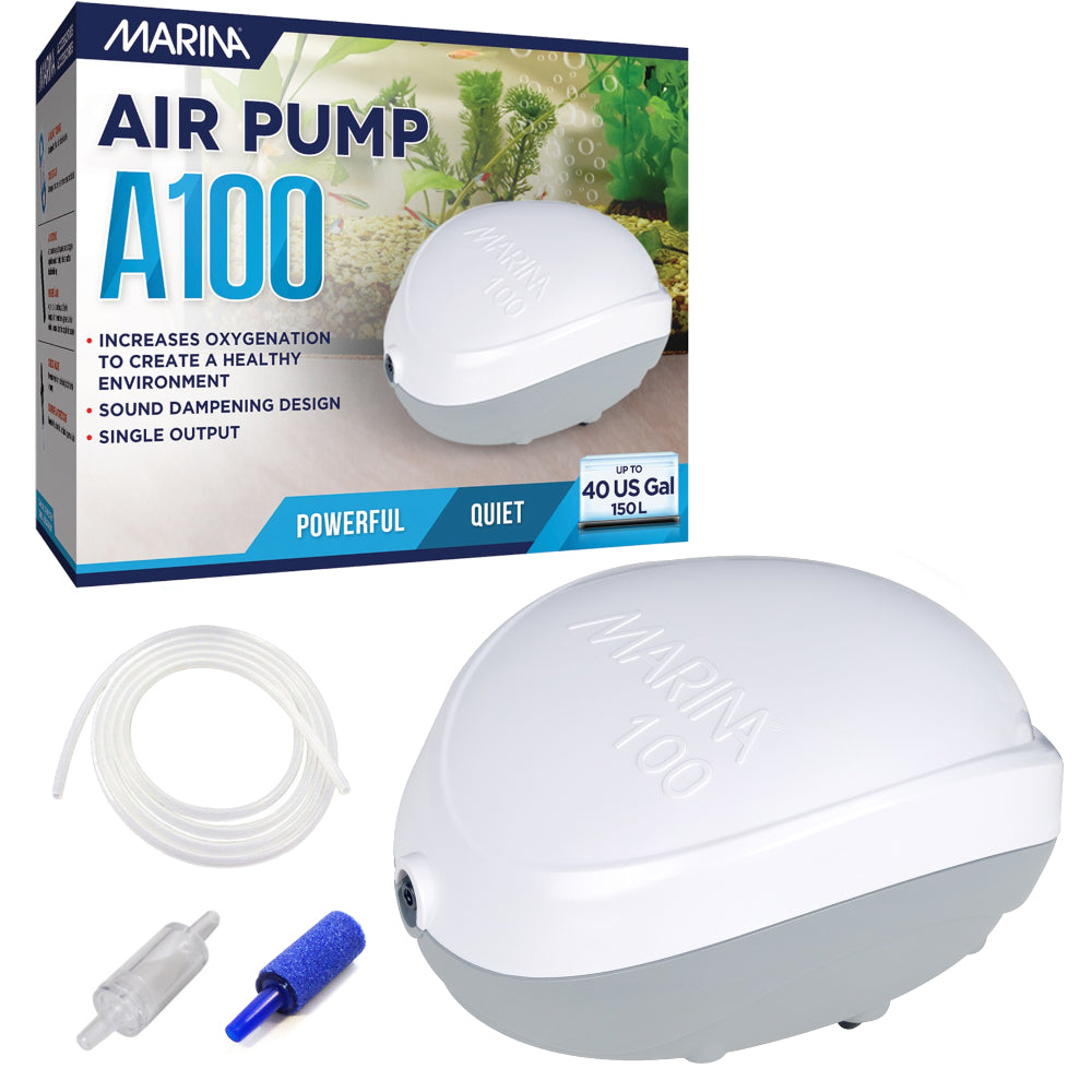 Marina A100 Air Pump — Quiet Aquarium Air Pump for Tanks up to 150L