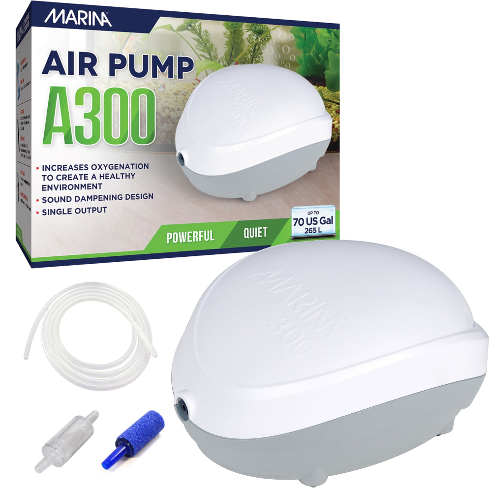 Marina A300 Air Pump — Quiet Aquarium Air Pump for Tanks up to 265L
