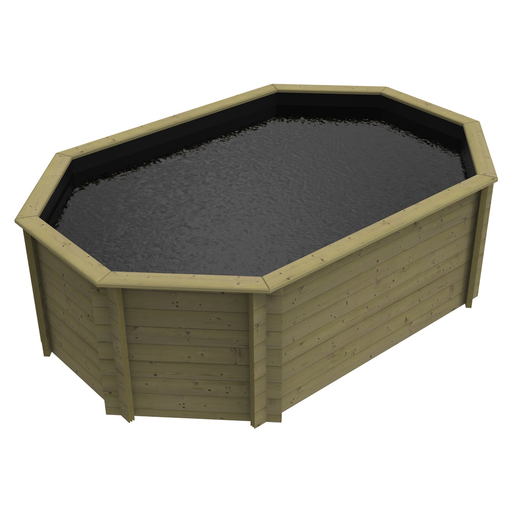 The Garden Timber Company Wooden Fish Ponds 12x8ft Octagonal 1099mm Height 6452L