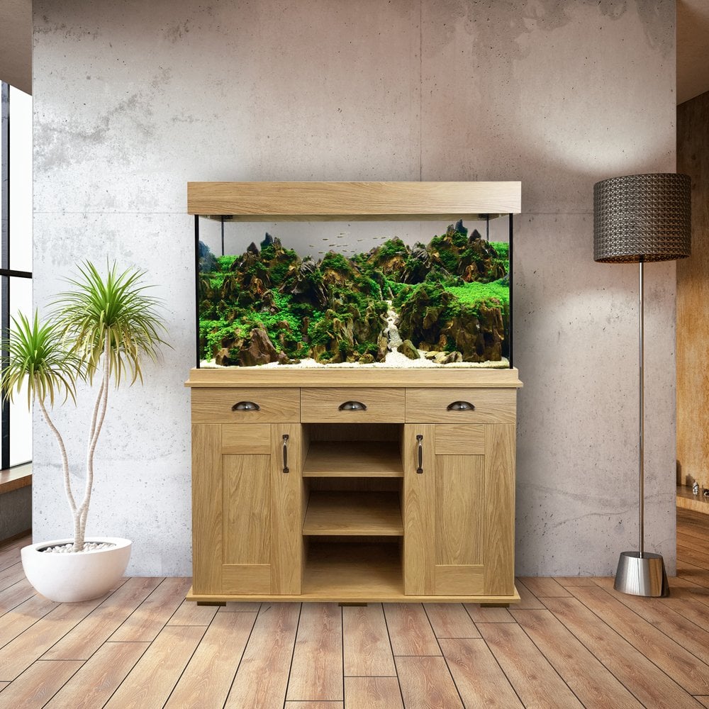 Fluval Shaker 252L Aquarium Fish Tank & Cabinet Hampshire Oak