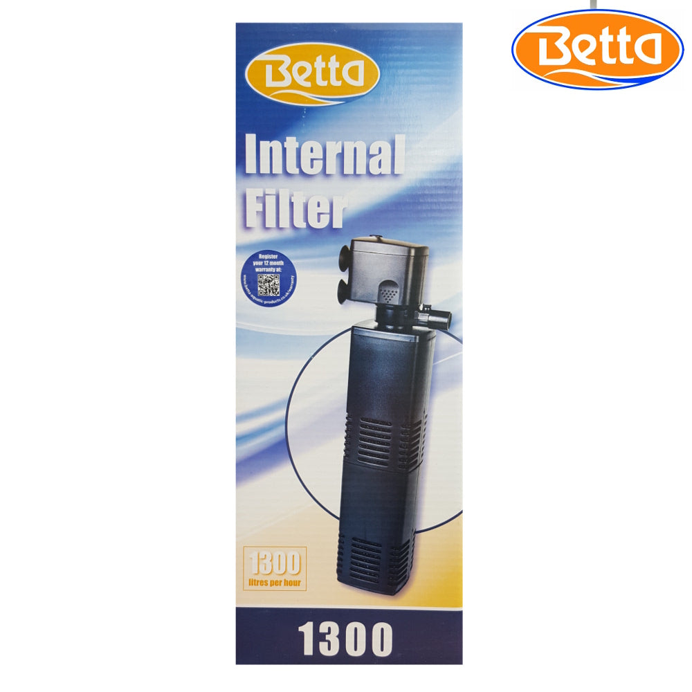 Betta Fish Tank Internal Filter 1300L/h Aquariums up to 220L