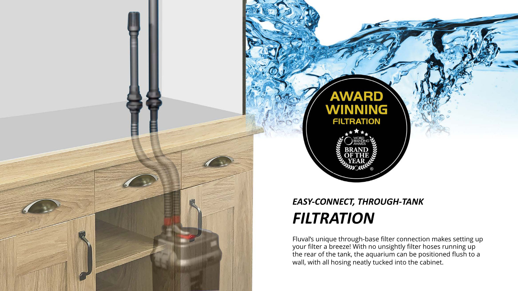 Fluval Shaker 168L Aquarium Fish Tank & Cabinet Slate Grey