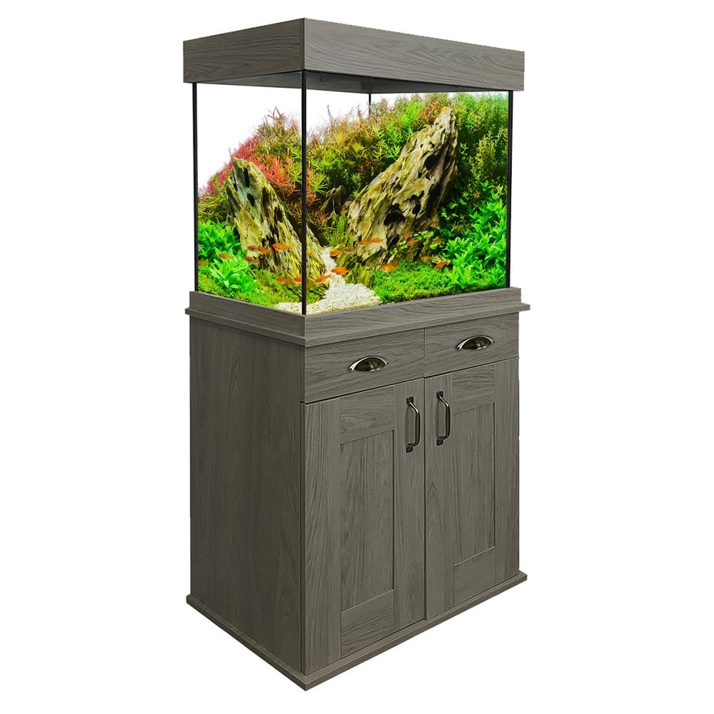 Fluval Shaker 168L Aquarium Fish Tank & Cabinet Slate Grey