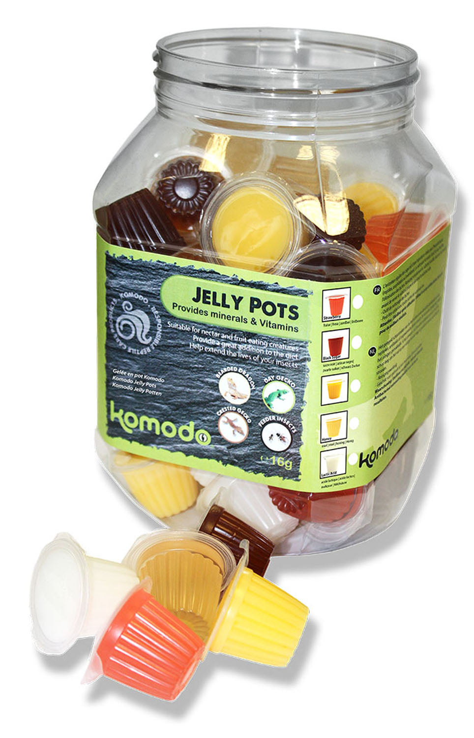 Komodo Jelly Pots Mixed Flavors pack of 60