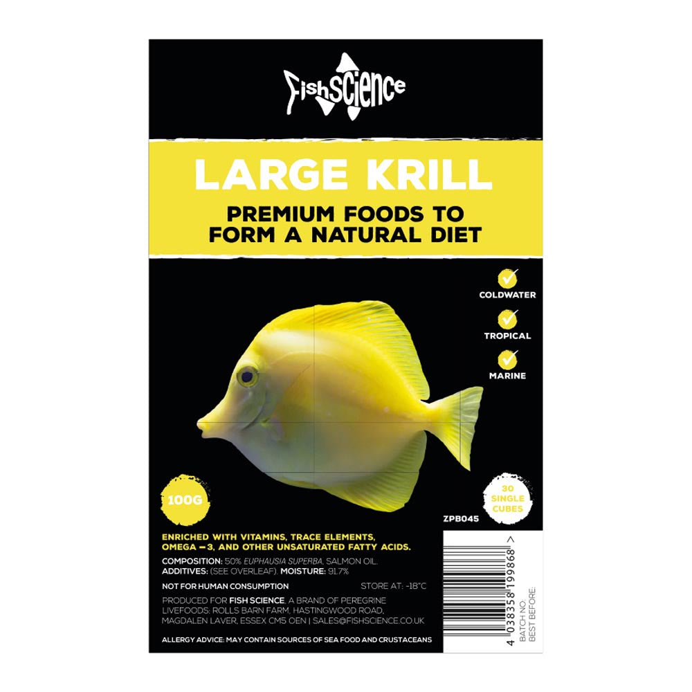 Fish Science Frozen Food Blister Pack large Krill 100g (case of 10)