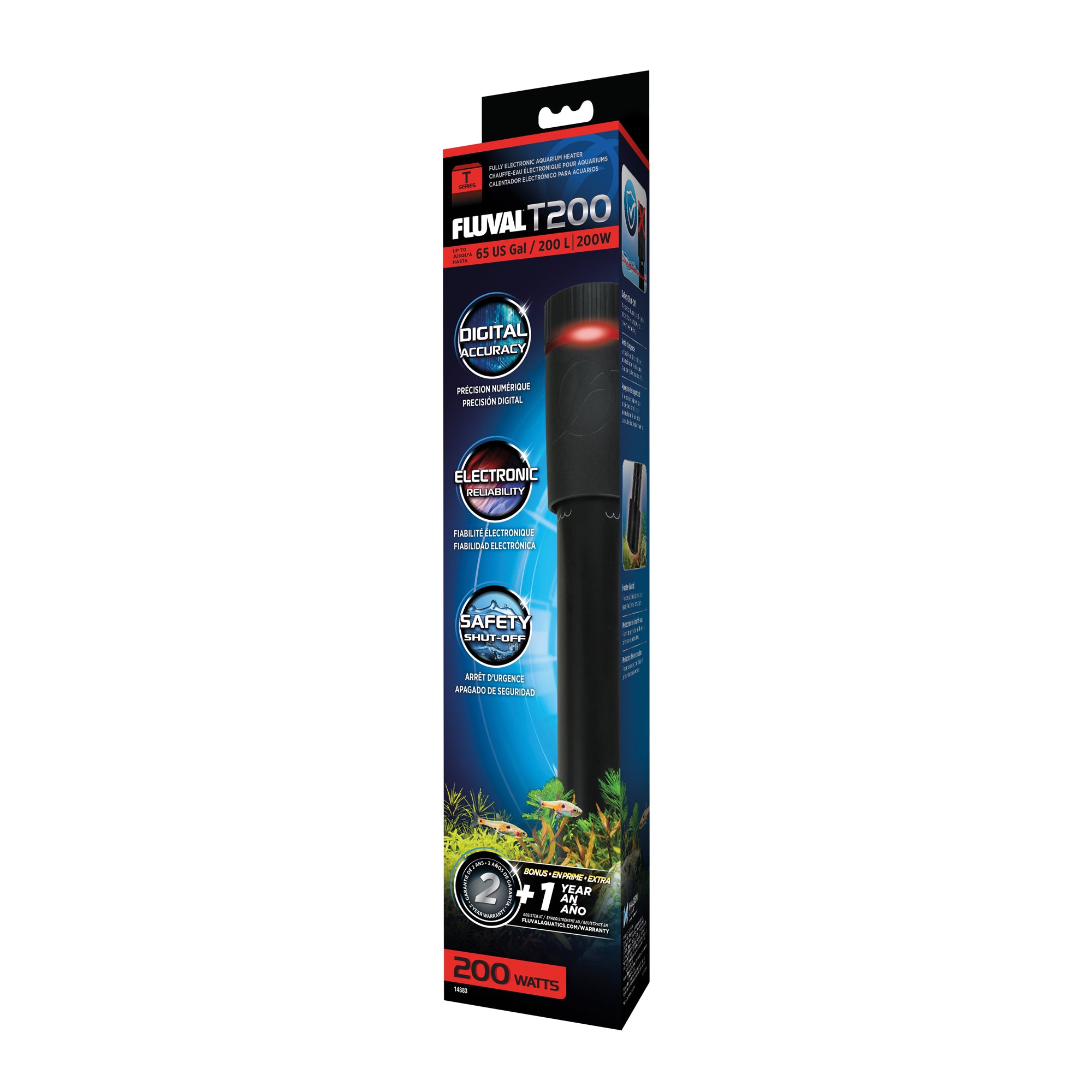 Fluval T Series Aquarium Fish Tank Heaters T200 200w