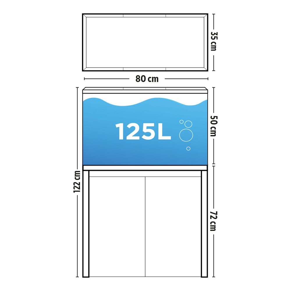 Fluval Roma 125 Aquarium & Cabinet with Bluetooth LED Lighting 4 Colours