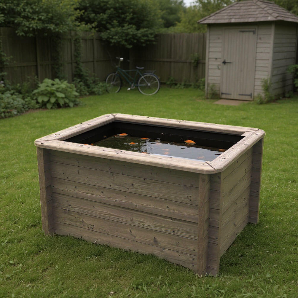 The Garden Timber Company Wooden Fish Ponds 1.5x1m 831mm Height 716L