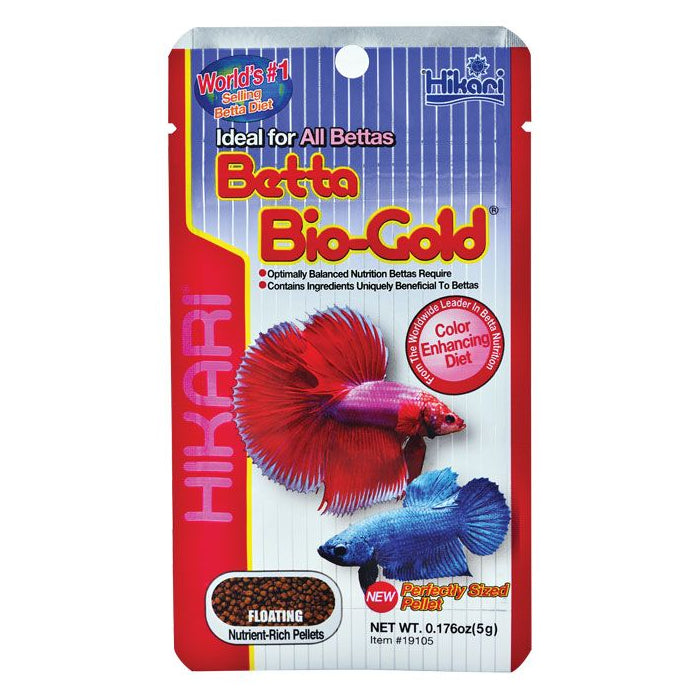 Hikari Tropical Fish Food Betta Bio-Gold Pellets 5/20g Real Aquatics