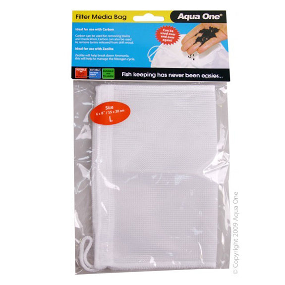 Aqua One Filter Media Bags Large 15 x 20cm Packs of 1, 3 or 5