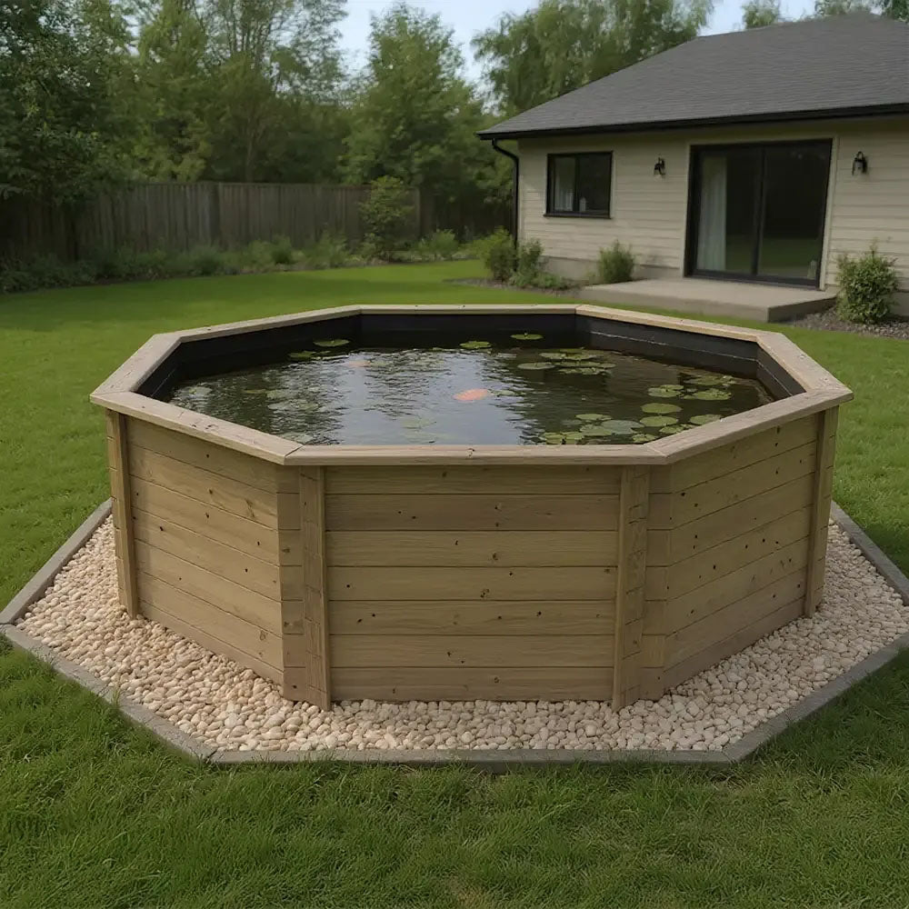 The Garden Timber Company Wooden Fish Ponds 10ft Octagonal 1099mm Height 6722L