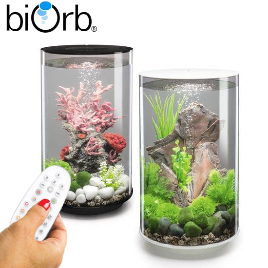 BiOrb Tube 30 Aquarium MCR LED Lighting Black White Real Aquatics